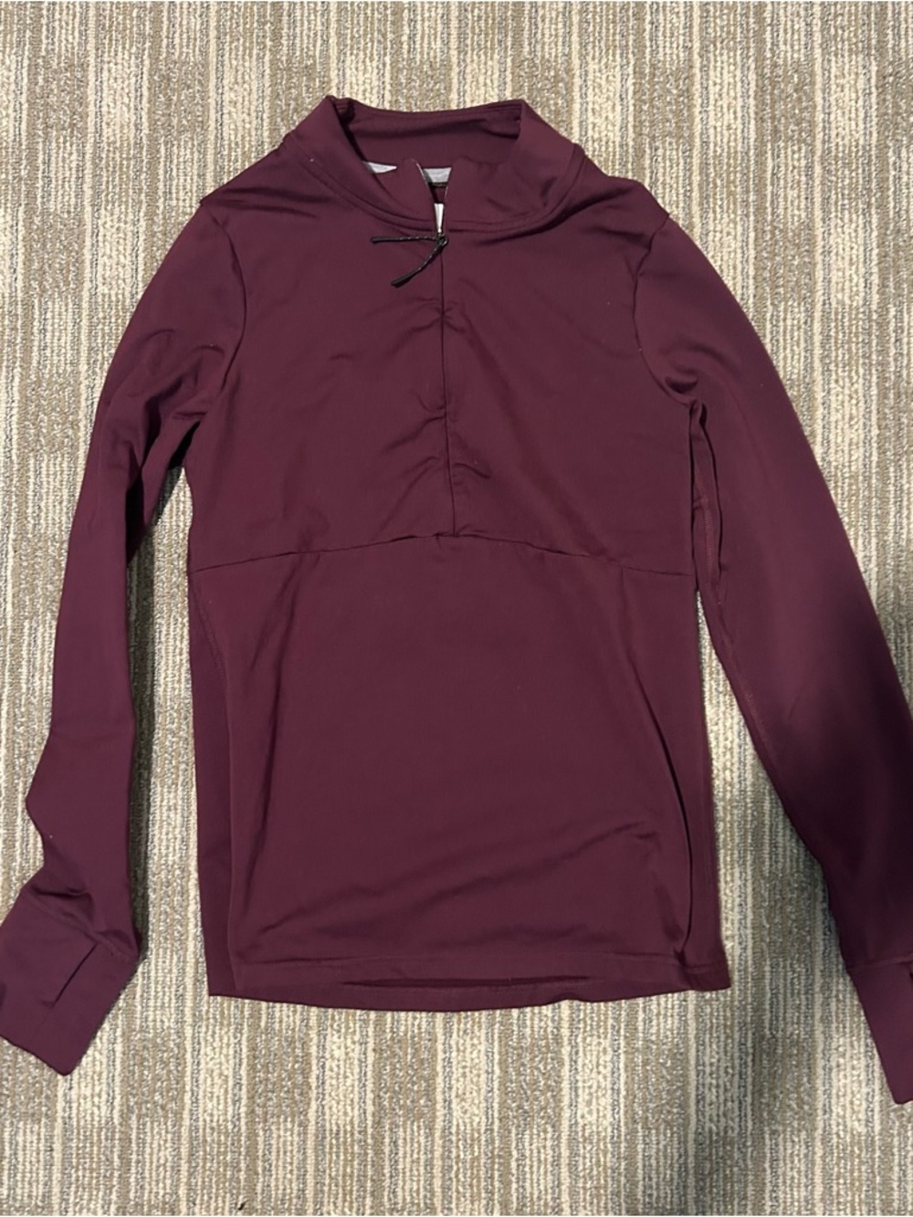 Prana Quarter-Zip Long Sleeve Pullover - Deep Wine